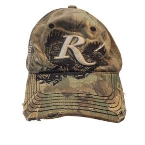 Remington Camo Baseball Hat Turkey Embroidered Distressed Adjustable Cap Mens
